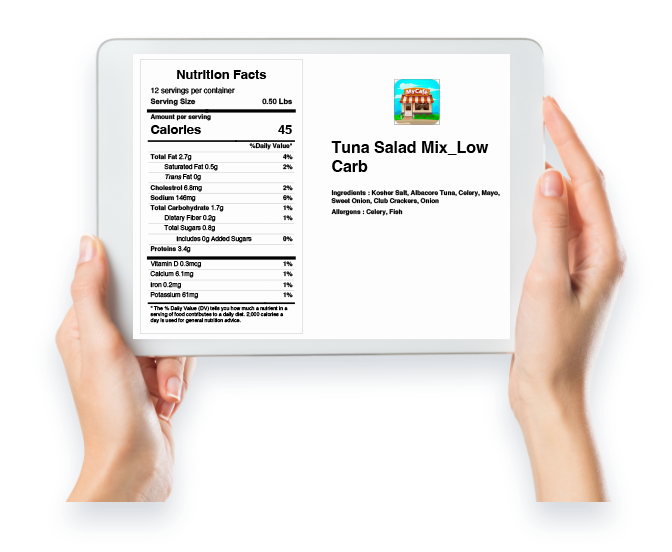Nutritional Labeling Software